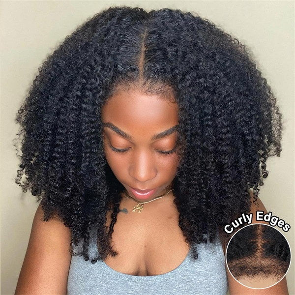 OQ HAIR 9x6 Afro Curly 4C Edges Hairline Snug Fit Drawstring Wear Go Glueless Wig