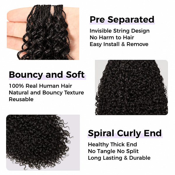 OQ HAIR Premium Pixie Curly Crochet Human Hair Natural Looking For Everyday Glam
