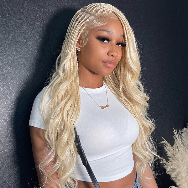 OQ HAIR #613 Blonde Body Wave Crochet Human Hair For Boho Braids Natural Protective Styles For Everyday Glam