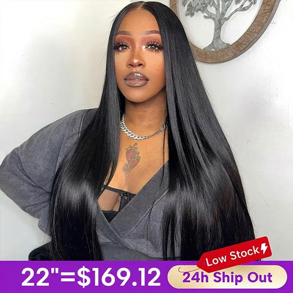 Exclusive Flash | Straight Hair Pre-Cut 7x5 HD Lace Bleached Knots Wear Go Glueless Wig
