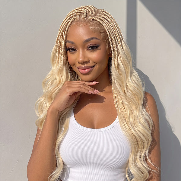 OQ HAIR #613 Blonde Body Wave Crochet Human Hair For Boho Braids Natural Protective Styles For Everyday Glam