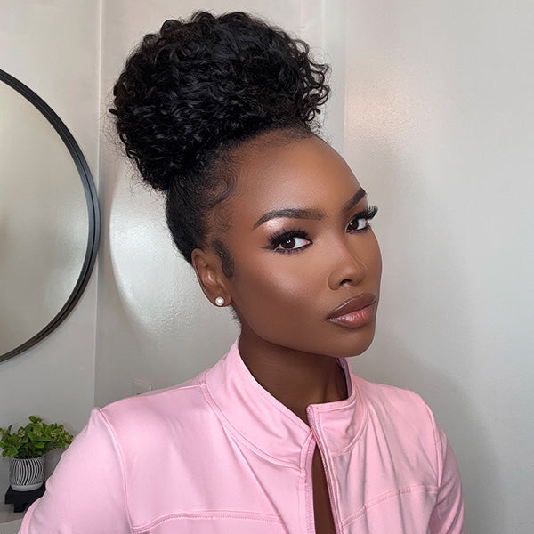 24h Shipping | OQ HAIR Premium Burmese Curly Human Hair Feather Crochet Hair Pre-Separated Protective Style