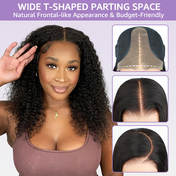80%OFF |  Kinky Curly Realistic Scalp Pre-Cut 9x6 HD Elastic Drawstring Wear Go Wig No Glue Need