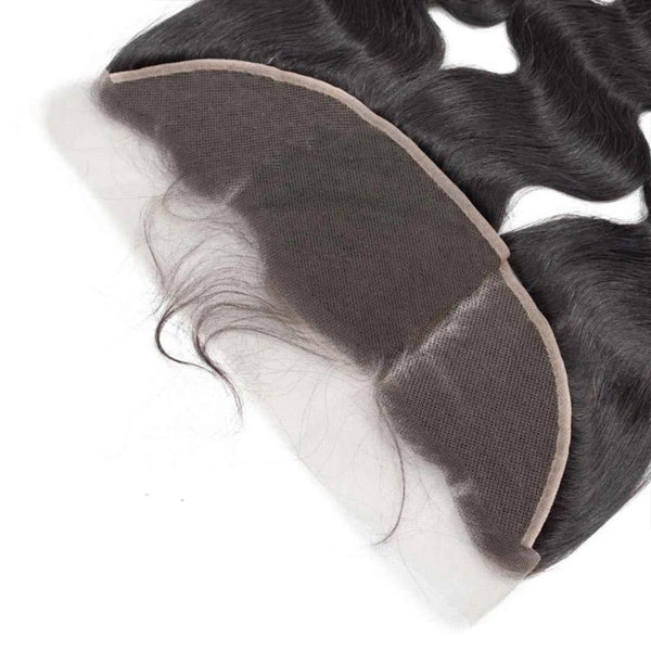 Body Wave Human Hair 3 Bundles with 13*4 Lace Frontal Natural Black
