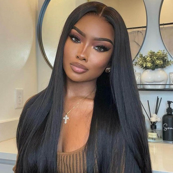 Clearance Sale | Silk Straight 13x4 Lace Frontal Wig Pre-plucked Hairline