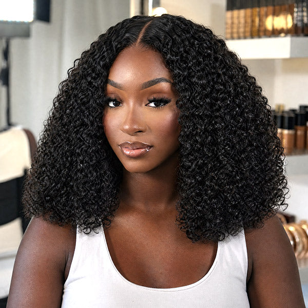 OQ HAIR Pixie Curly V Part Wig Glueless No Leave Out Beginner Friendly Quick Install