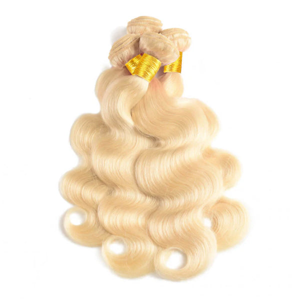 613 Bundles Body Wave Human Virgin Hair No Split & Full End Blonde Color Hair Bundles