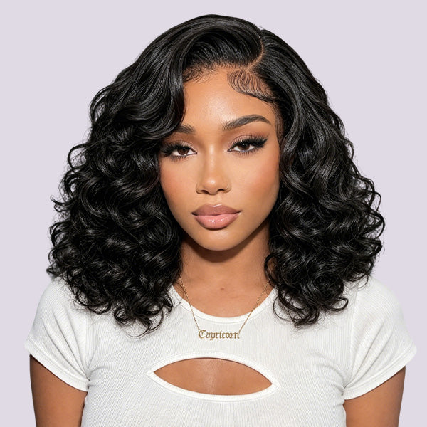OQ HAIR 4C Edges Hairline Glueless Voluminous Bouncy Curly Wig C Part 9x6 Pre-styled Wear Go Wig With Drawstring Cap