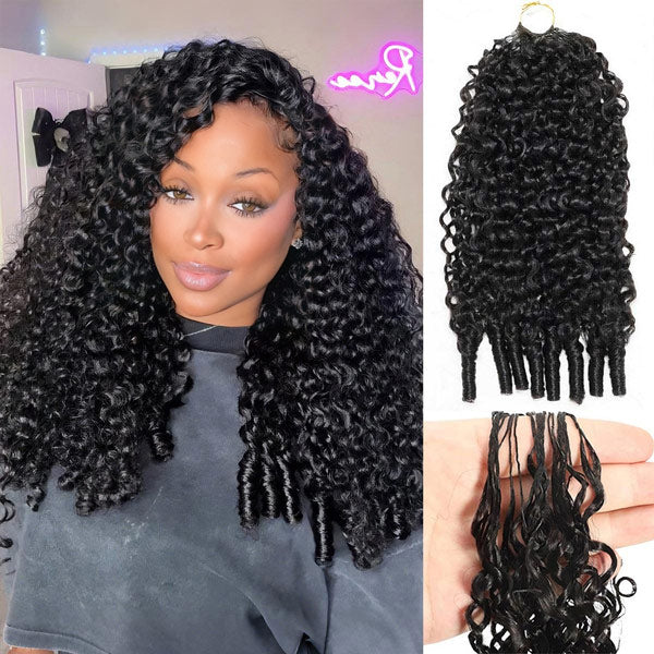 OQ HAIR Premium Burmese Curly Crochet Human Hair Soft Defined Curls Natural Looking For Everyday Glam