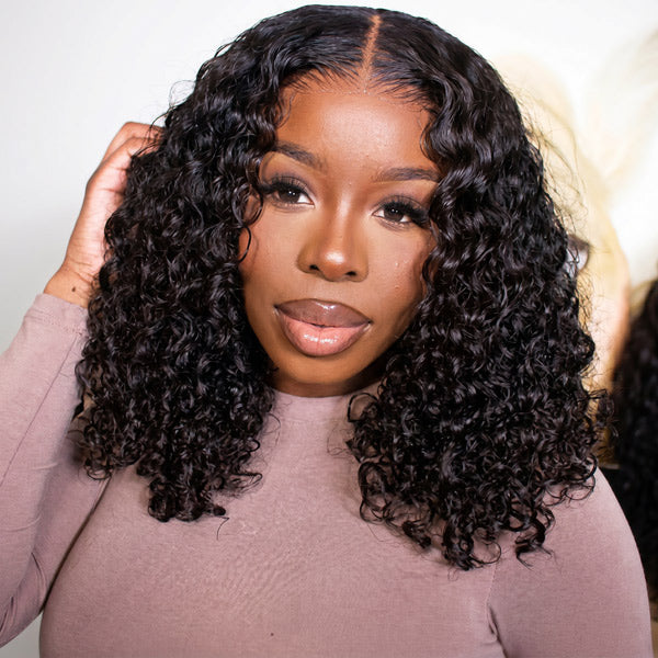 CLEARANCE | Glueless Water Wave Bob Wig Pre-Cut 7x5 HD Lace Wear Go Wig