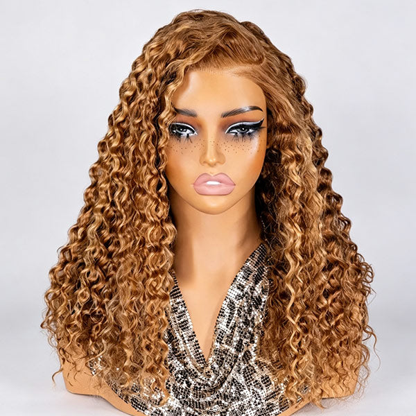 CLEARANCE | Water Wave Highlight Brown 4/27 Color Wear Go Glueless Wig