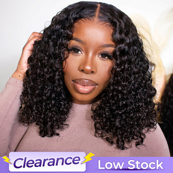 CLEARANCE | Glueless Water Wave Bob Wig Pre-Cut 7x5 HD Lace Wear Go Wig