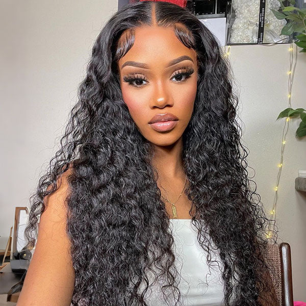 24h Shipping |  Water Wave Bleached Knots Wear Go Glueless Wig Pre-cut 7x5 HD Lace Wig