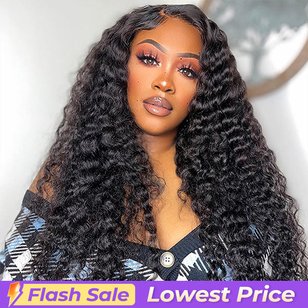 Flash Sale | Deep Wave Wig Pre-cut 7x5 HD Lace Wear Go Glueless Wig