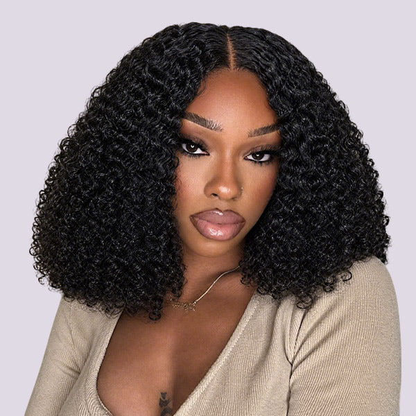 OQ HAIR Pixie Curly V Part Wig Glueless No Leave Out Beginner Friendly Quick Install