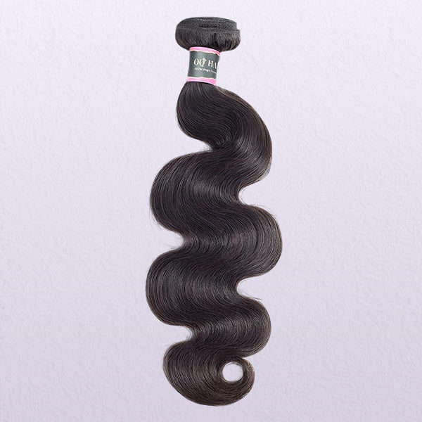 OQ HAIR Body Wave 100% Human Hair 3 Bundles With 4x4 Hand Tied Closure