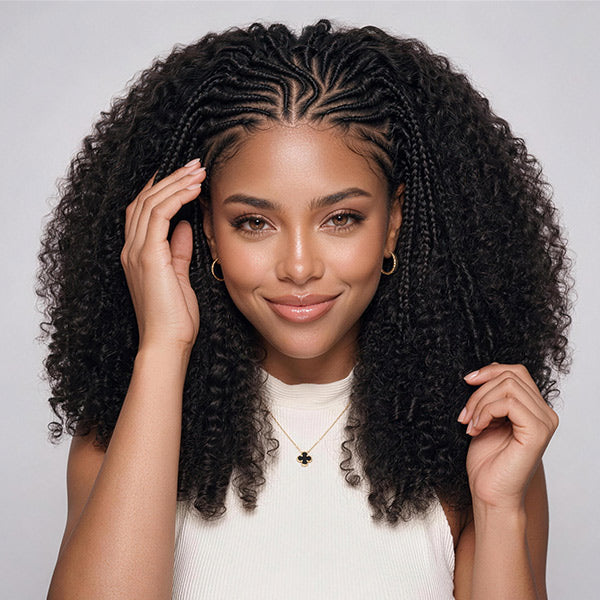 OQ HAIR Premium Pixie Curly Crochet Human Hair Realistic Curls Time Saving