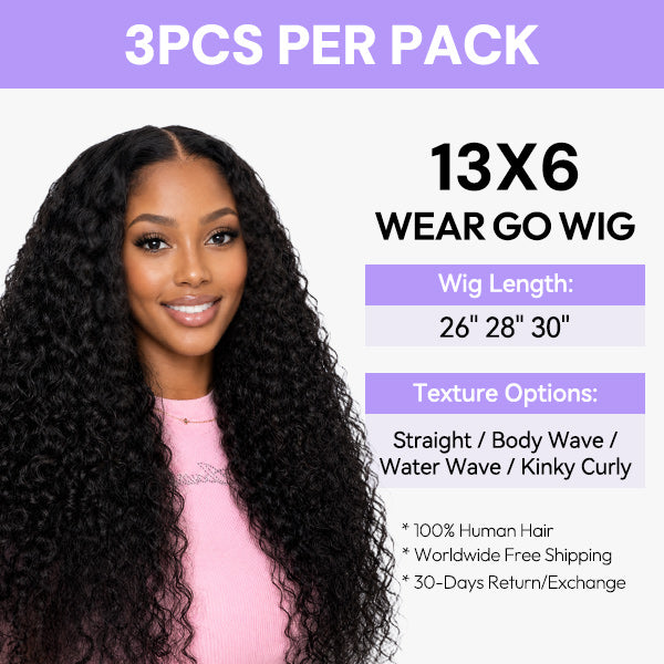 Wholesale Deal | Long 13x6 HD Lace Front Wigs Wear Go Glueless Human Hair Pre Bleached