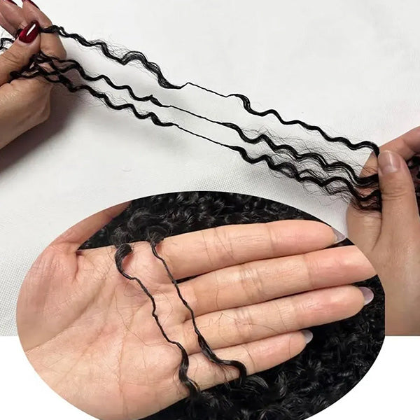 Deep Wave Soft Seamless Crochet Hair Natural Black Human Hair Extension