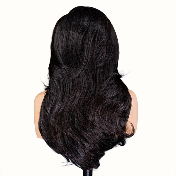 3 In 1 Half Wig | Yaki Straight & Kinky Straight Wavy Pre-Style Wear Go Half Wig With Drawstring Invisible Hairline