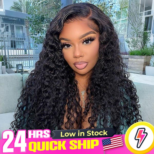 24h Shipping |  Water Wave Bleached Knots Wear Go Glueless Wig Pre-cut 7x5 HD Lace Wig