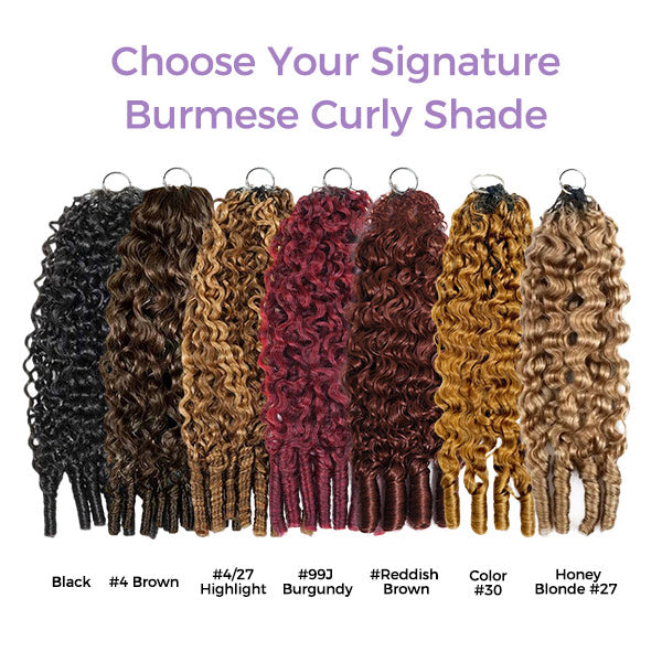 OQ HAIR Pro-Mix Bundle Deal Burmese Curly Crochet Human Hair Soft Defined Curls - Multiple Color Options