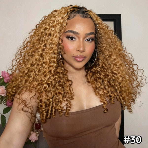 OQ HAIR Pro-Mix Bundle Deal Burmese Curly Crochet Human Hair Soft Defined Curls - Multiple Color Options