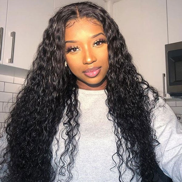 24h Shipping |  Water Wave Bleached Knots Wear Go Glueless Wig Pre-cut 7x5 HD Lace Wig