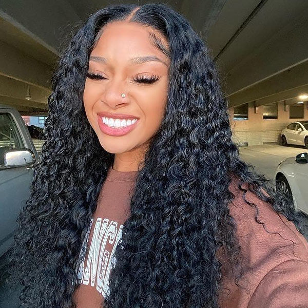 24h Shipping |  Water Wave Bleached Knots Wear Go Glueless Wig Pre-cut 7x5 HD Lace Wig