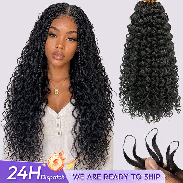 24H Shipping | OQ HAIR Lightweight Feather Water Wave Crochet Human Hair Miracle Knots Beginner Friendly