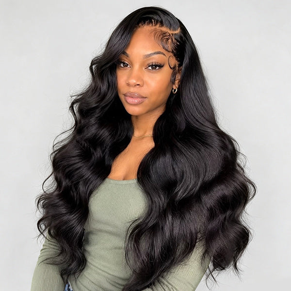 Body Wave Pre Cut 7x5 HD Lace Wear Go Glueless Wig Bleached Knots