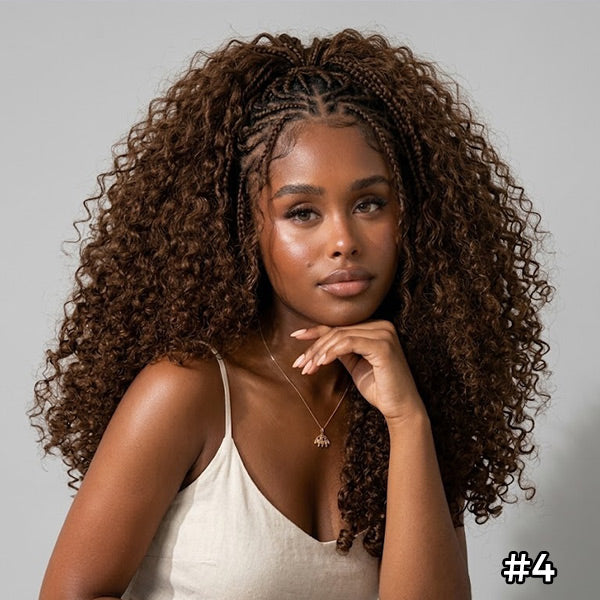 24h Shipping | OQ HAIR Burmese Curly Crochet Human Hair Full Volume Bouncy Ends Natural Blend Multiple Color Choices