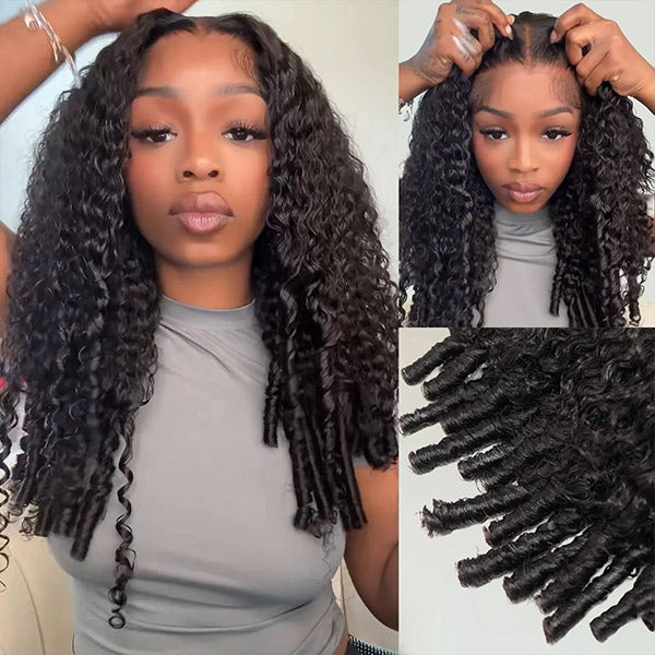 Bouncy Look Burmse Curly 250% Density 13x6 Lace Wear Go Wig With Elastic Drawstring Cap | Best Offer Guarantee