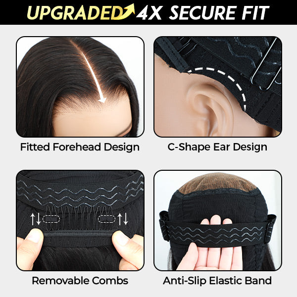 OQ HAIR M-Cap Ocean Wave 9x6 Pre Cut HD Lace Wear Go Glueless Human Hair Wigs Pre Bleached Tiny Knots