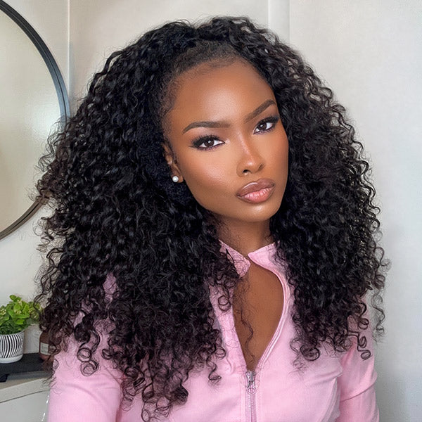 24h Shipping | OQ HAIR Premium Burmese Curly Human Hair Feather Crochet Hair Pre-Separated Protective Style