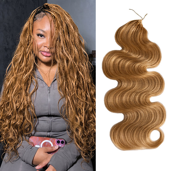 OQ HAIR #30 Lightweight Body Wave Crochet Human Hair Easy Salon-Quality Installation