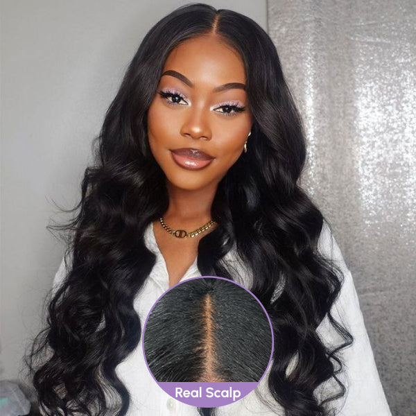 body wave v part wig