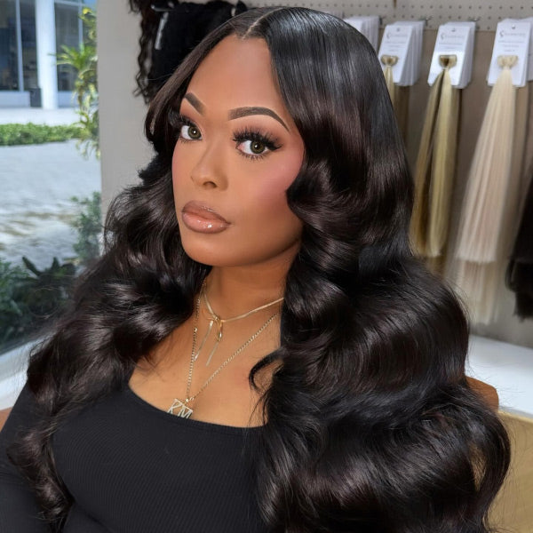 OQ HAIR Instant Wear Long Body Wave Pre-cut 9x6 Skin HD Lace Wear Go Glueless Wig For Travel