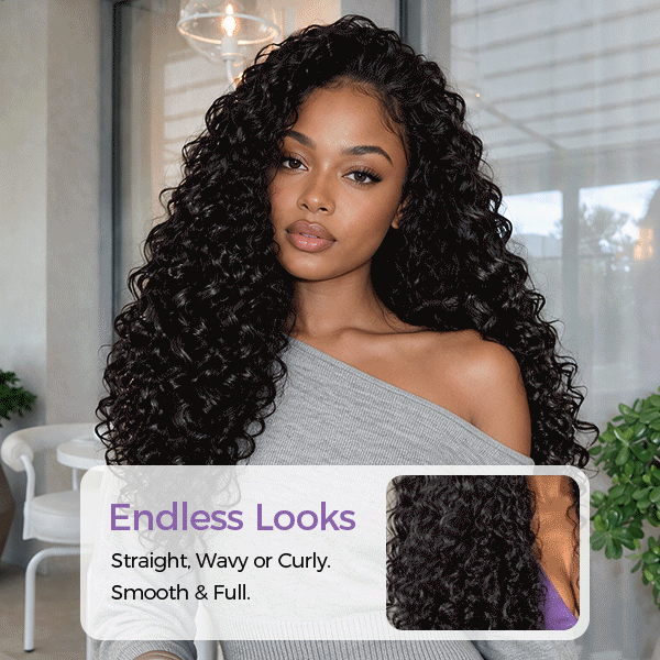 Indian Curly Unprocessed Virgin Hair Bundles Thick Ends Machine Weft Sew In Weaves 1/3/4 Pcs