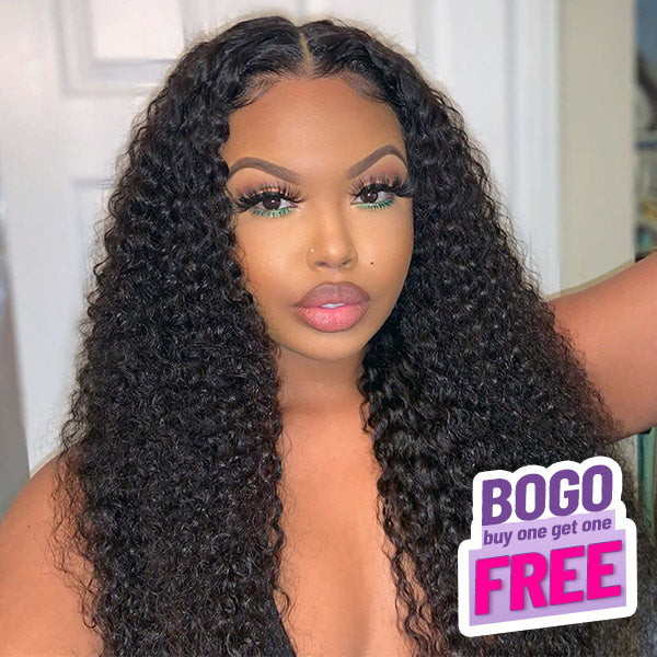 BOGO Kinky Curly Pre-cut Lace Wear Go Glueless Wig Beginner Friendly