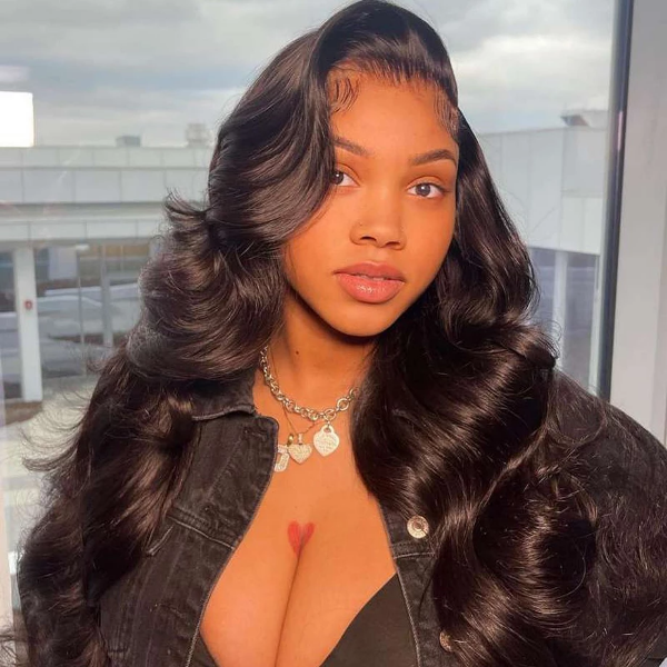 Body Wave 13x4 13x6 HD Lace Frontal Wig Skin Melt Human Hair Wig With Natural Hairline