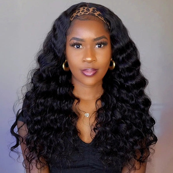 OQ HAIR Easy Wear Loose Wave Headband Wig Protective Style For Effortless Bouncy Waves