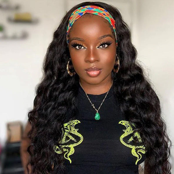 OQ HAIR Easy Wear Loose Wave Headband Wig Protective Style For Effortless Bouncy Waves