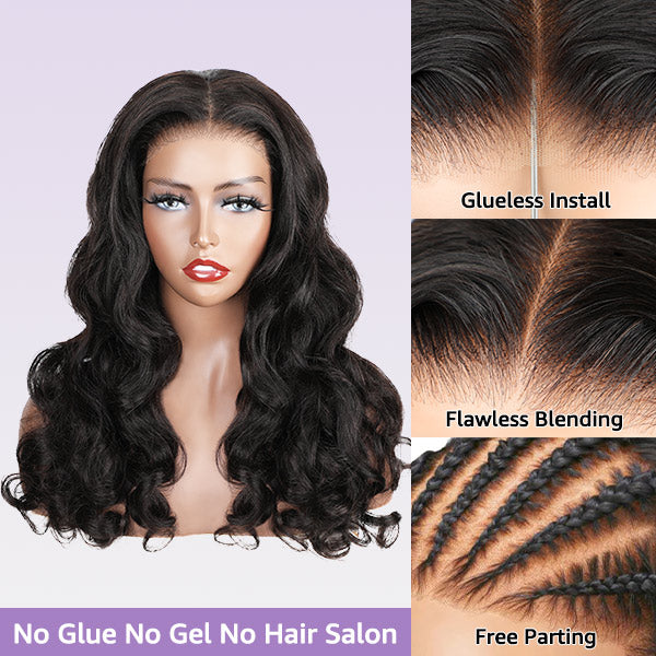 OQHAIR Ocean Wave Hair Wear Go Glueless Wigs 4x6 Pre Cut HD Lace Closure Wigs With Pre Plucked Nautral Hairline