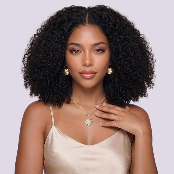 OQ HAIR Pixie Curly V Part Wig Glueless No Leave Out Beginner Friendly Quick Install