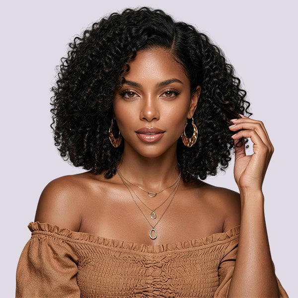 OQ HAIR Pixie Curly V Part Wig Glueless No Leave Out Beginner Friendly Quick Install
