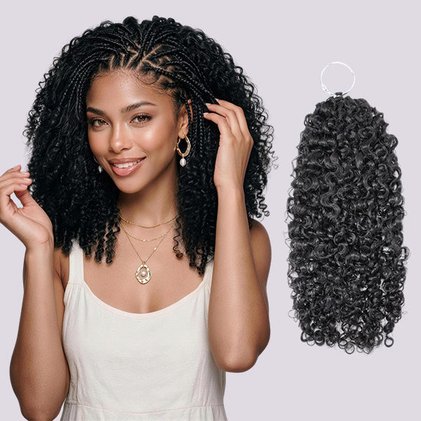 OQ HAIR Premium Pixie Curly Crochet Human Hair Realistic Curls Time Saving