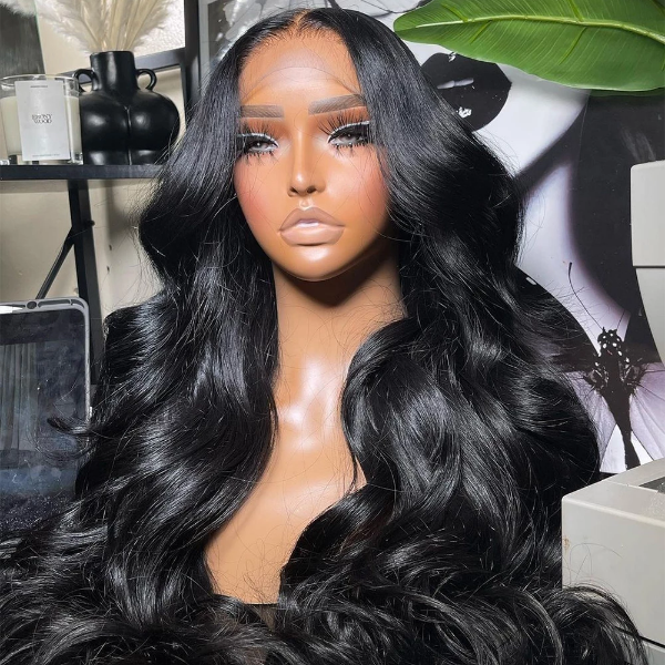 Body Wave 13x4 13x6 HD Lace Frontal Wig Skin Melt Human Hair Wig With Natural Hairline