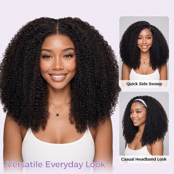 OQ HAIR Pixie Curly 9x6 Skin HD Lace Glueless Crochet Wig Breathable Lightweight Natural Hairline