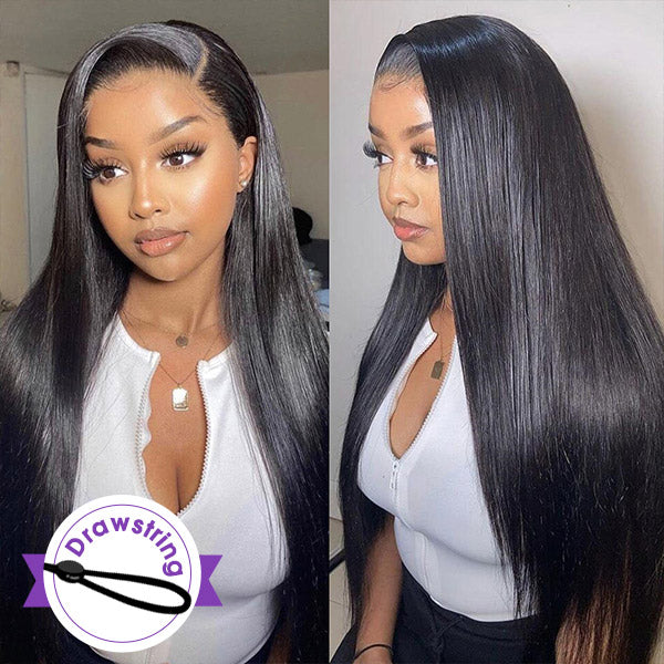 Straight 13x6 Glueless Wear Go Wig With Drawstring